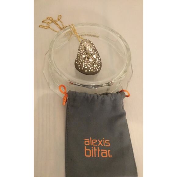 Alexis Bittar Lucite w/Brown/Rose Crystals Pendant Necklace-NWOT Retails $495 - Picture 5 of 5